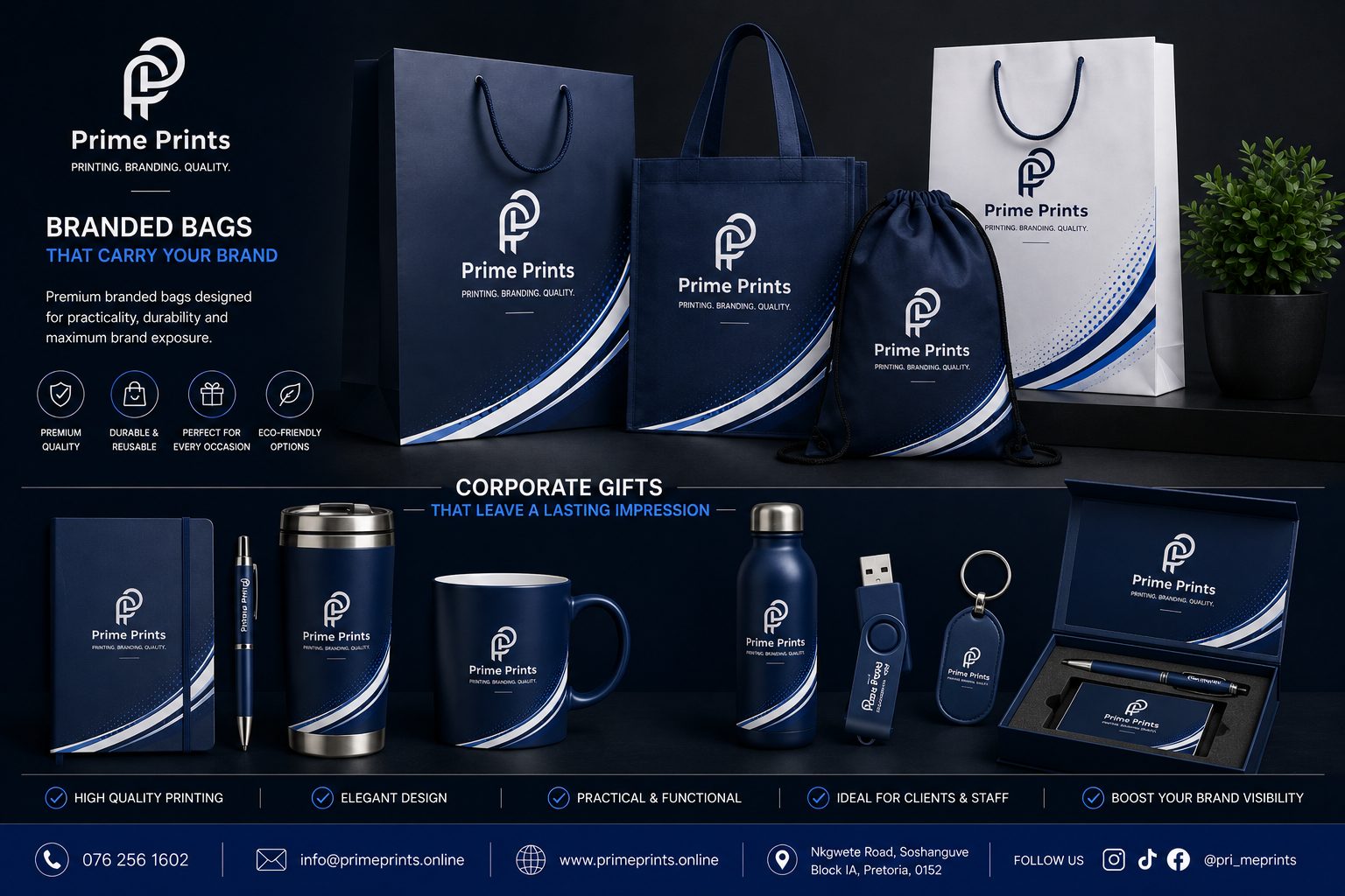 Branded corporate gift sets and bags