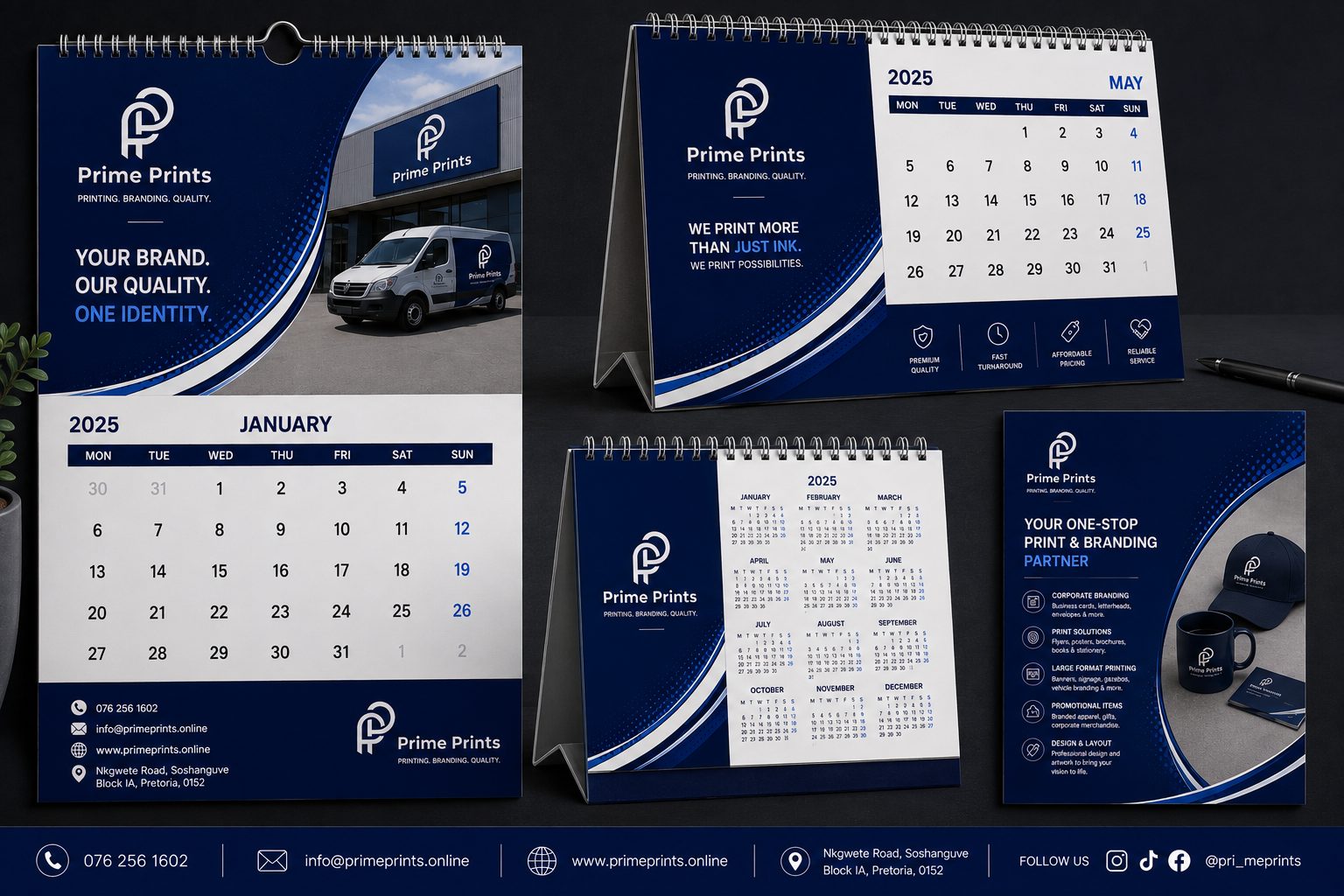 Branded desk and wall calendars